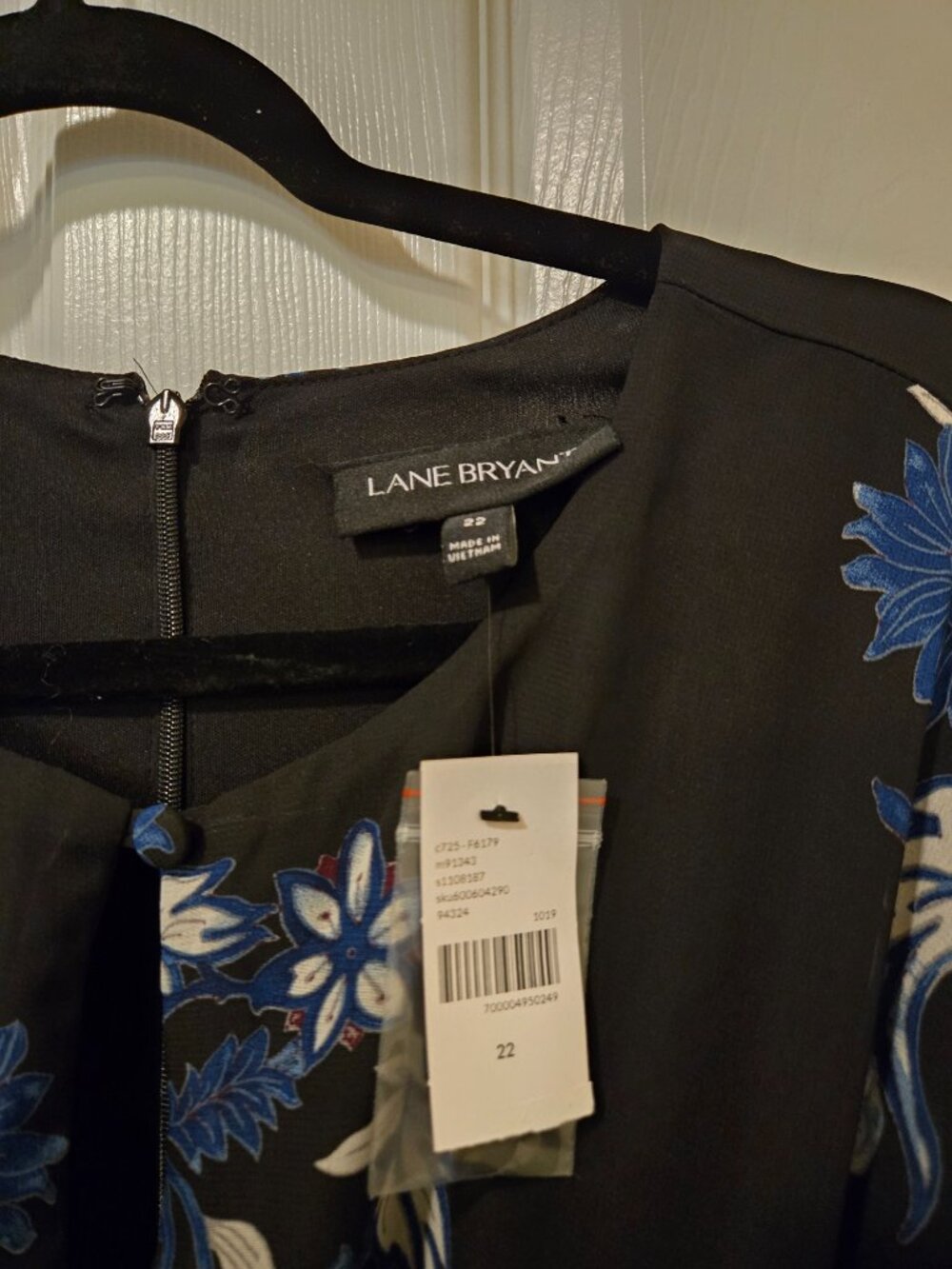 Lane Bryant black and blue dress size 22 new with tags - Picture 6 of 15